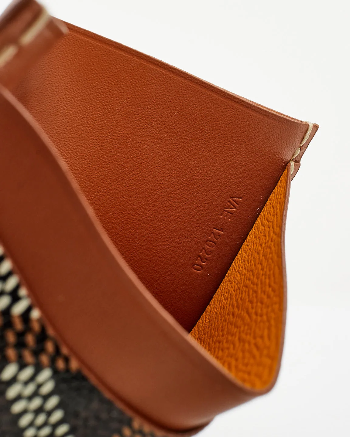 Goyard Tan and Black Monogram Goyardine Saint Sulpice Card Holder