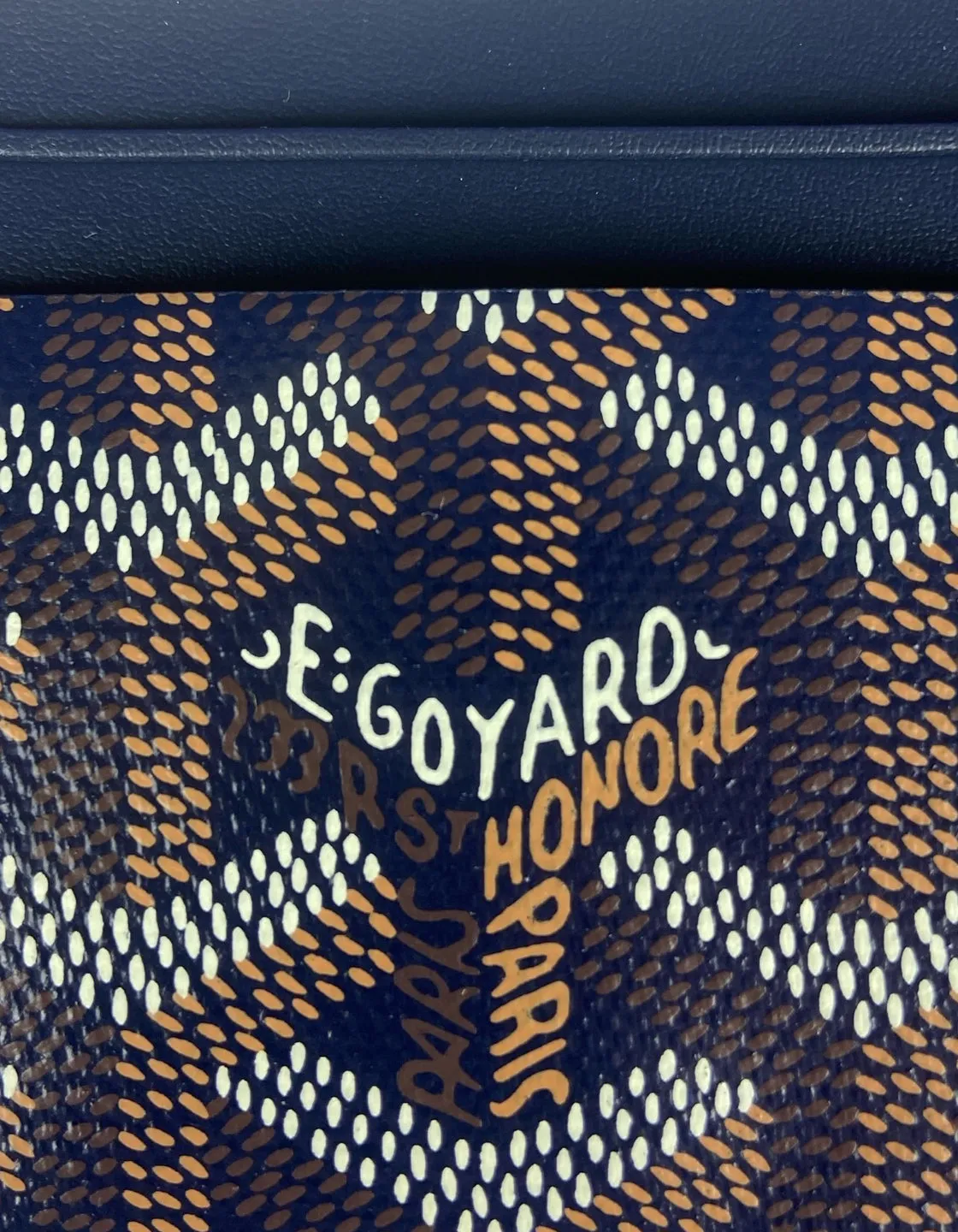 Goyardine Navy Saint Sulpice Card Holder