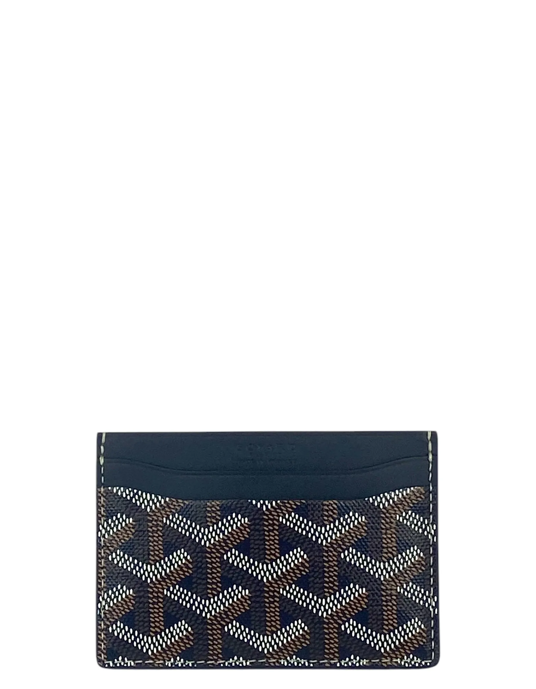 Goyardine Navy Saint Sulpice Card Holder