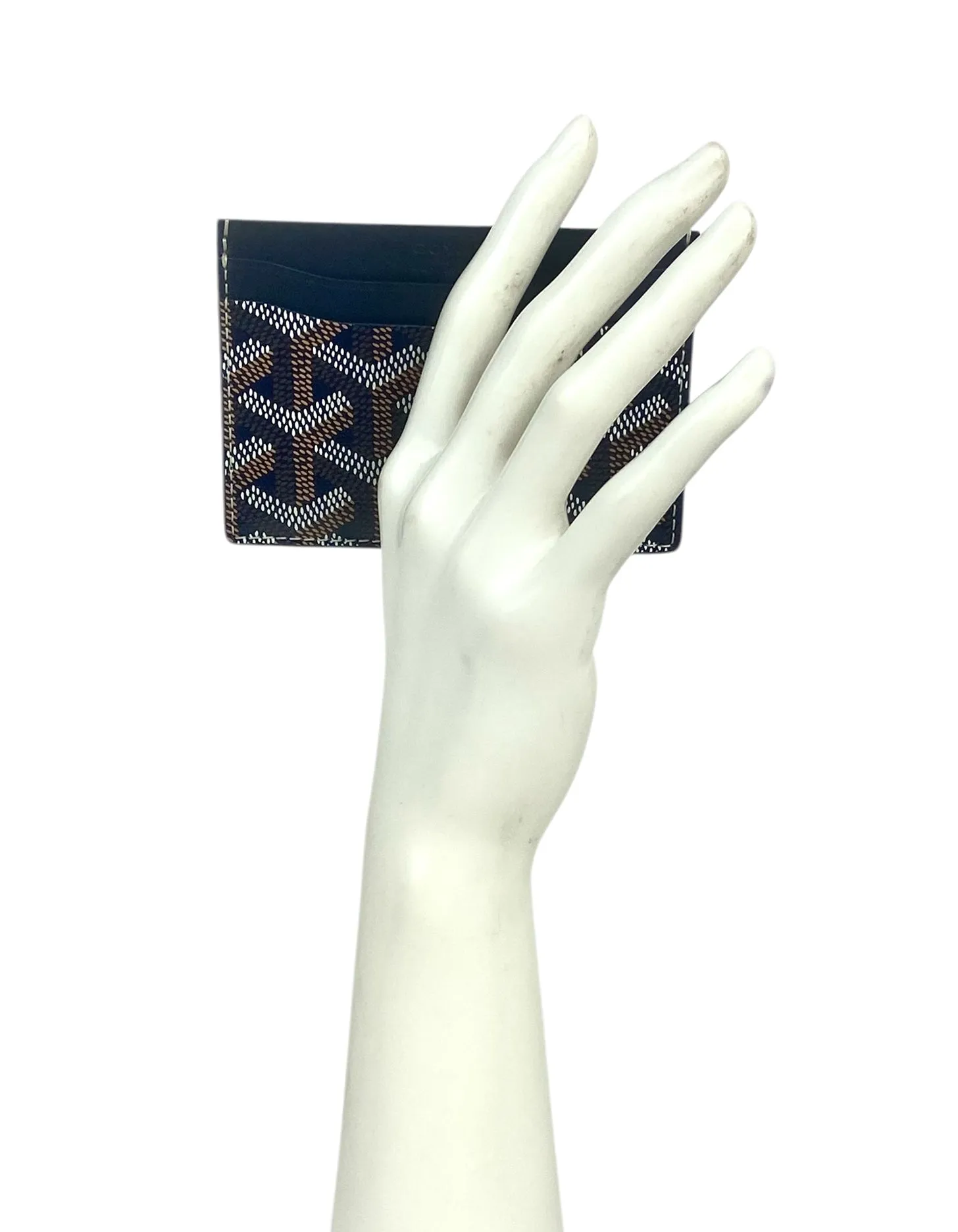 Goyardine Navy Saint Sulpice Card Holder
