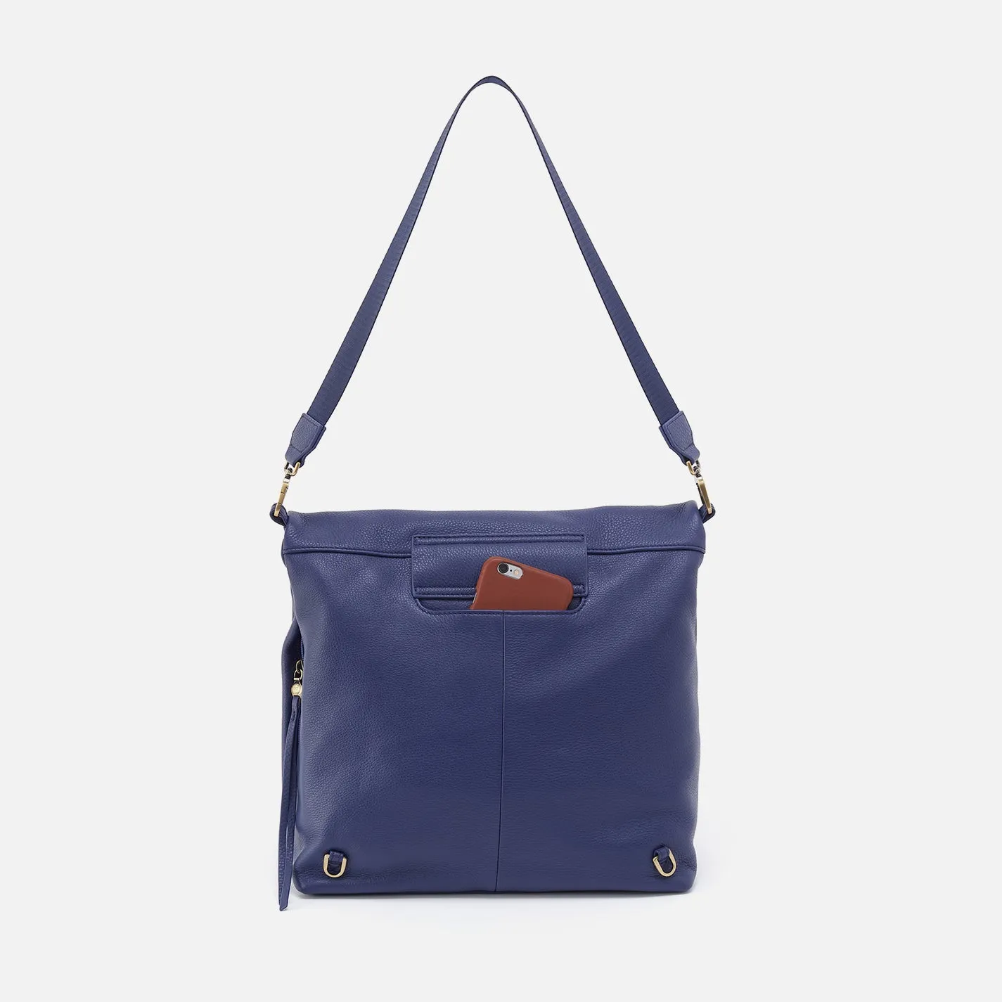 Grant Backpack In Pebbled Leather - Dark Iris