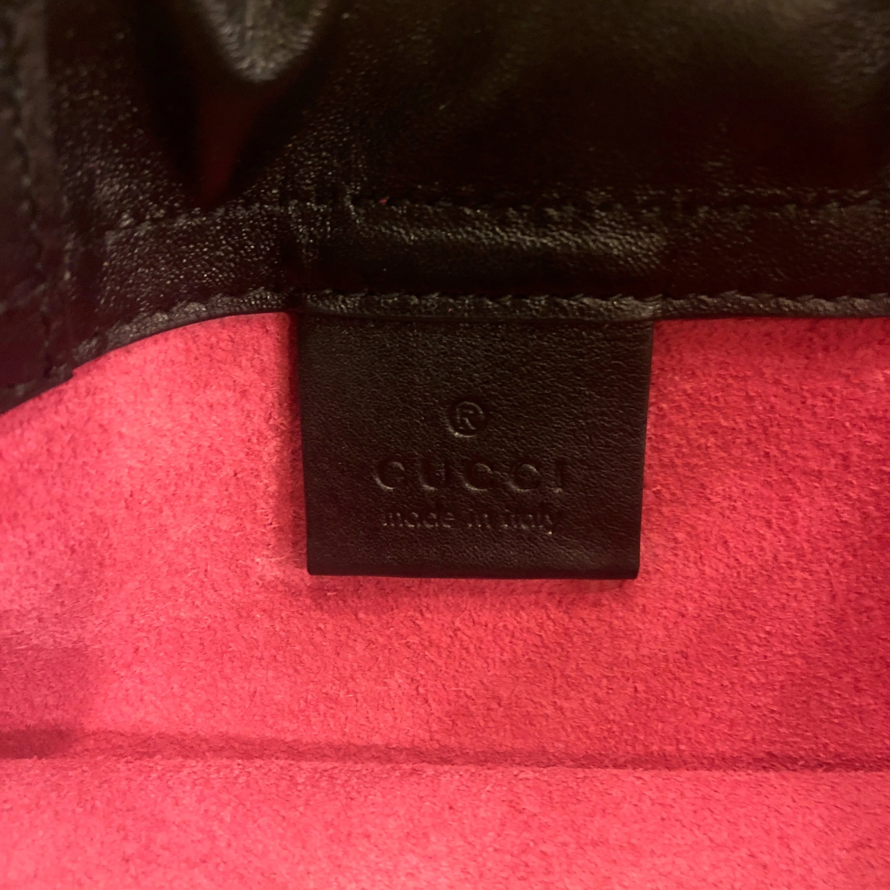 Gucci 2018 Leather Drawstring Backpack in Pink
