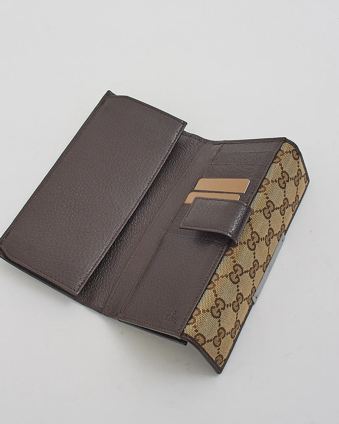 Gucci Beige Monogram GG Canvas Continental Wallet