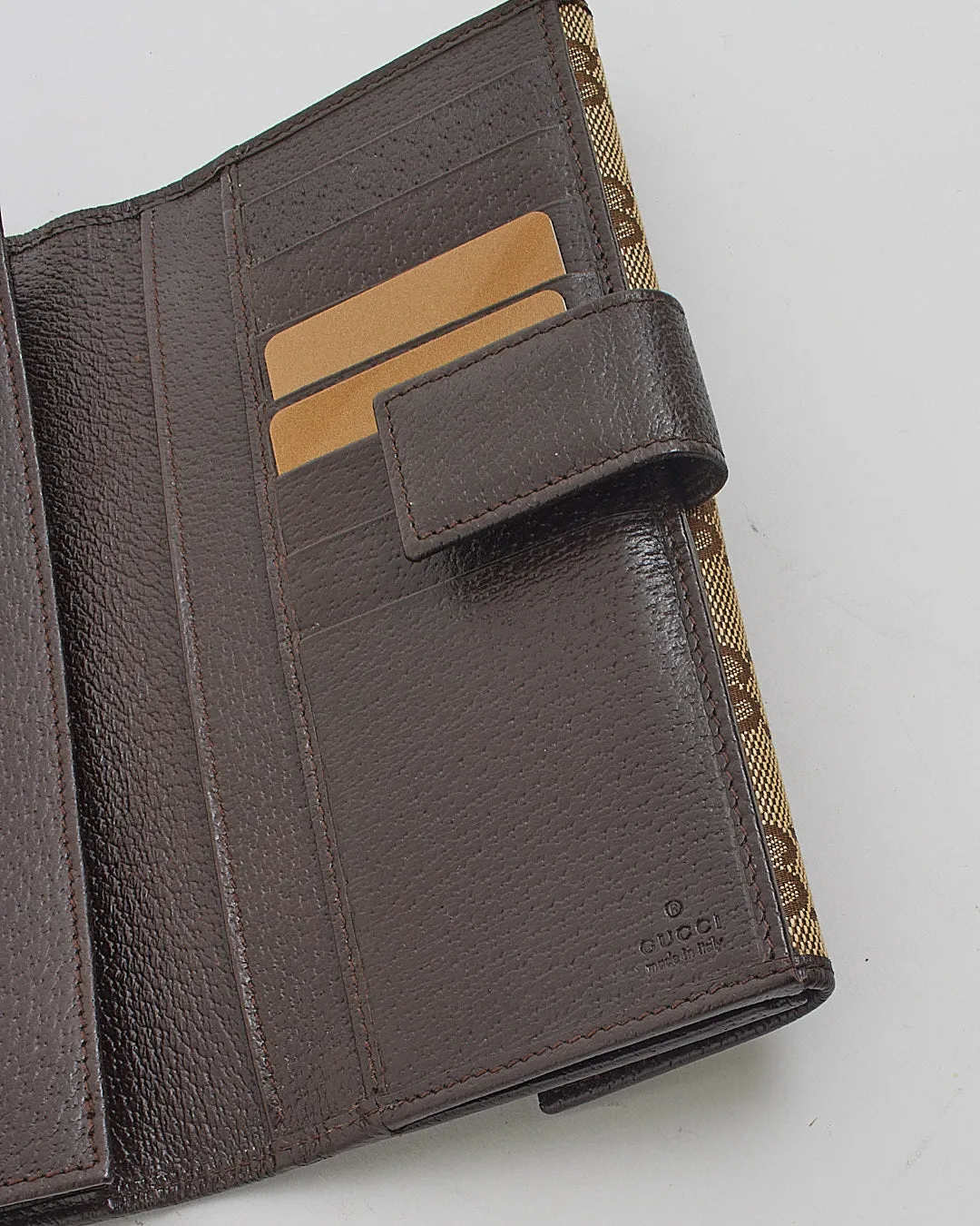 Gucci Beige Monogram GG Canvas Continental Wallet