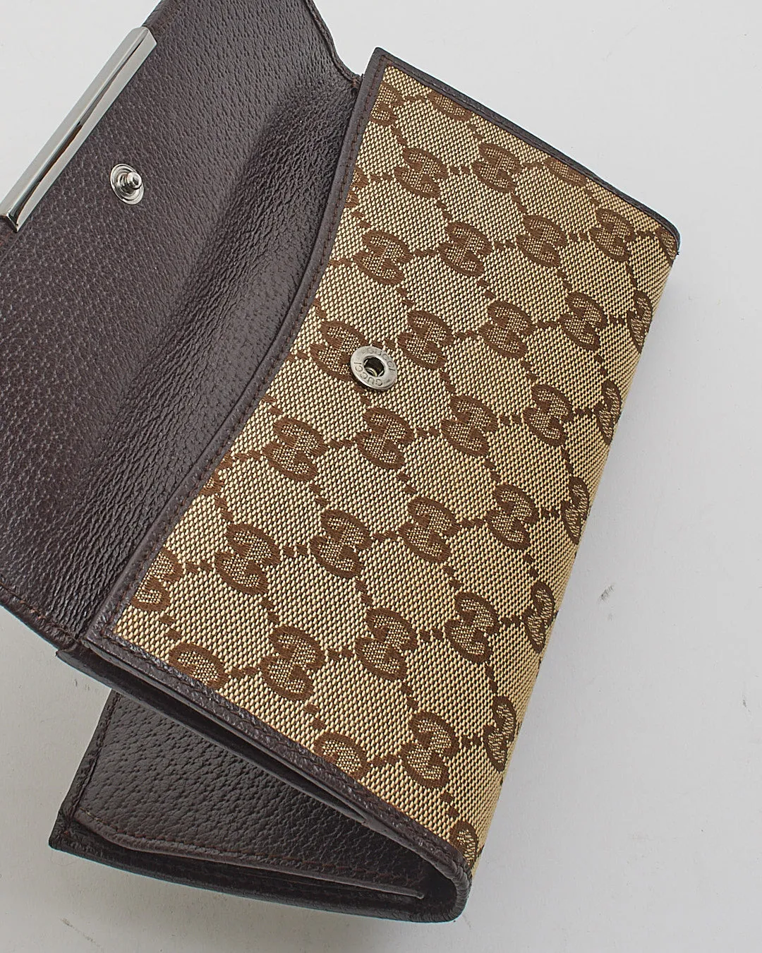 Gucci Beige Monogram GG Canvas Continental Wallet