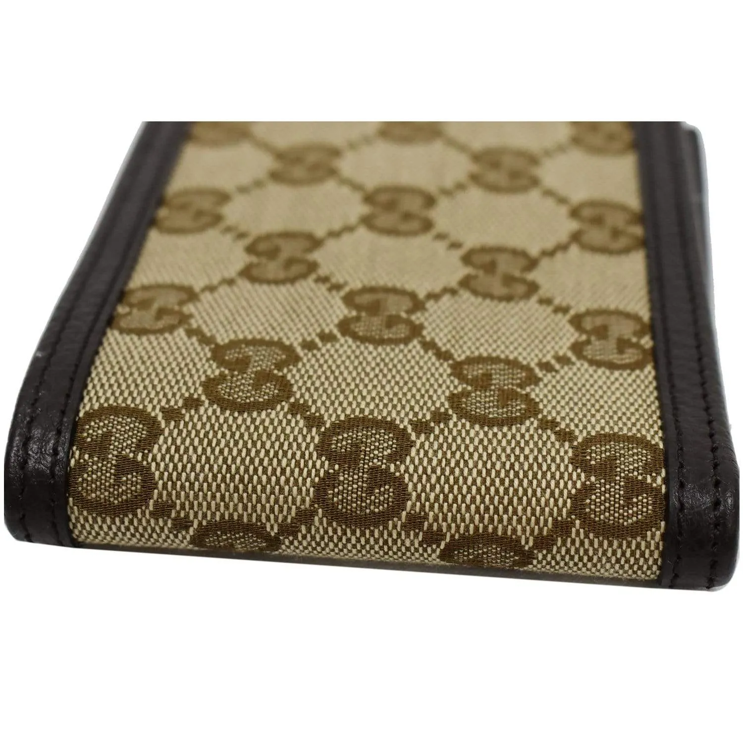 GUCCI Bi-fold GG Canvas Wallet Beige 260987
