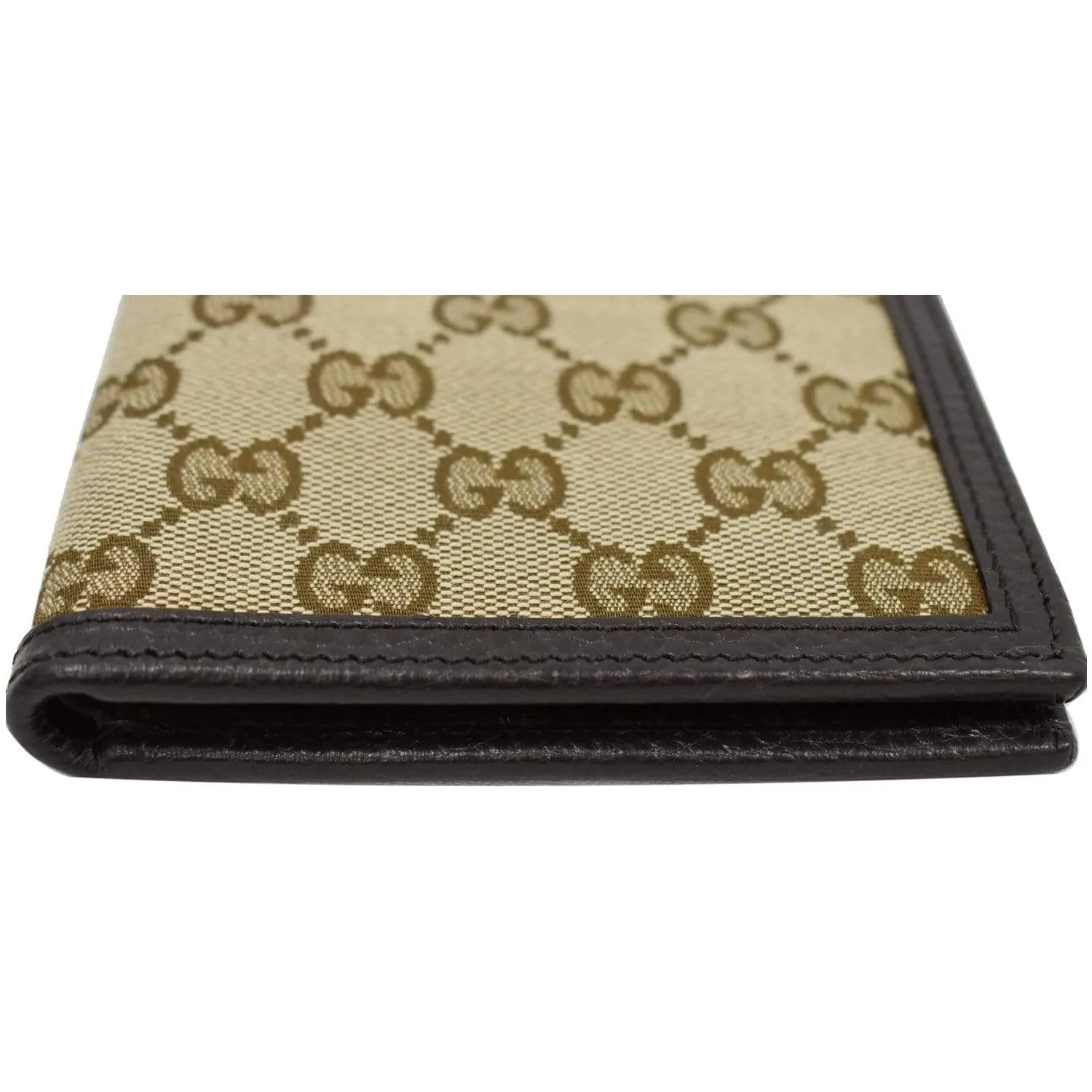 GUCCI Bi-fold GG Canvas Wallet Beige 260987