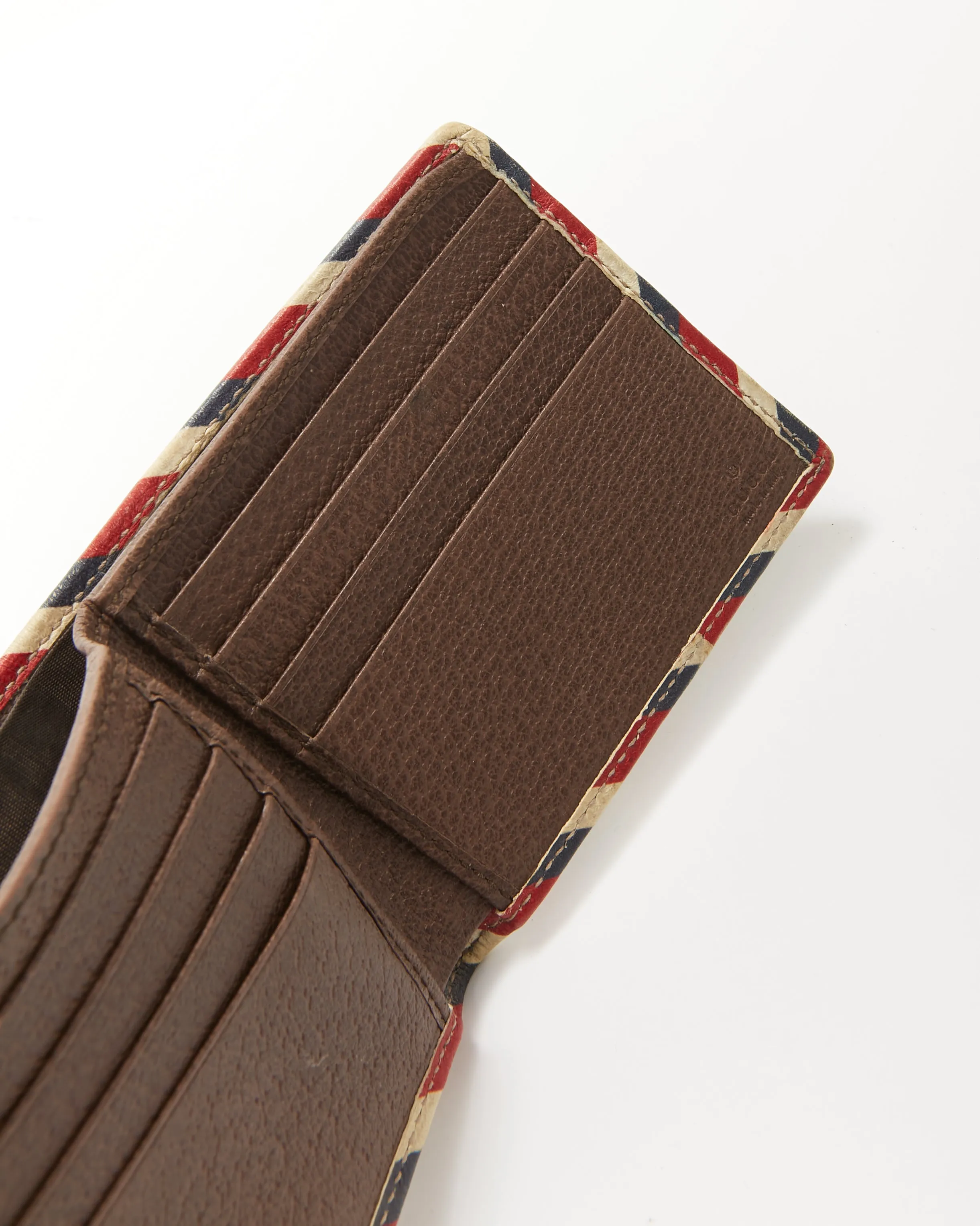 Gucci Brown Canvas GG Supreme UFO Patchwork BiFold Wallet