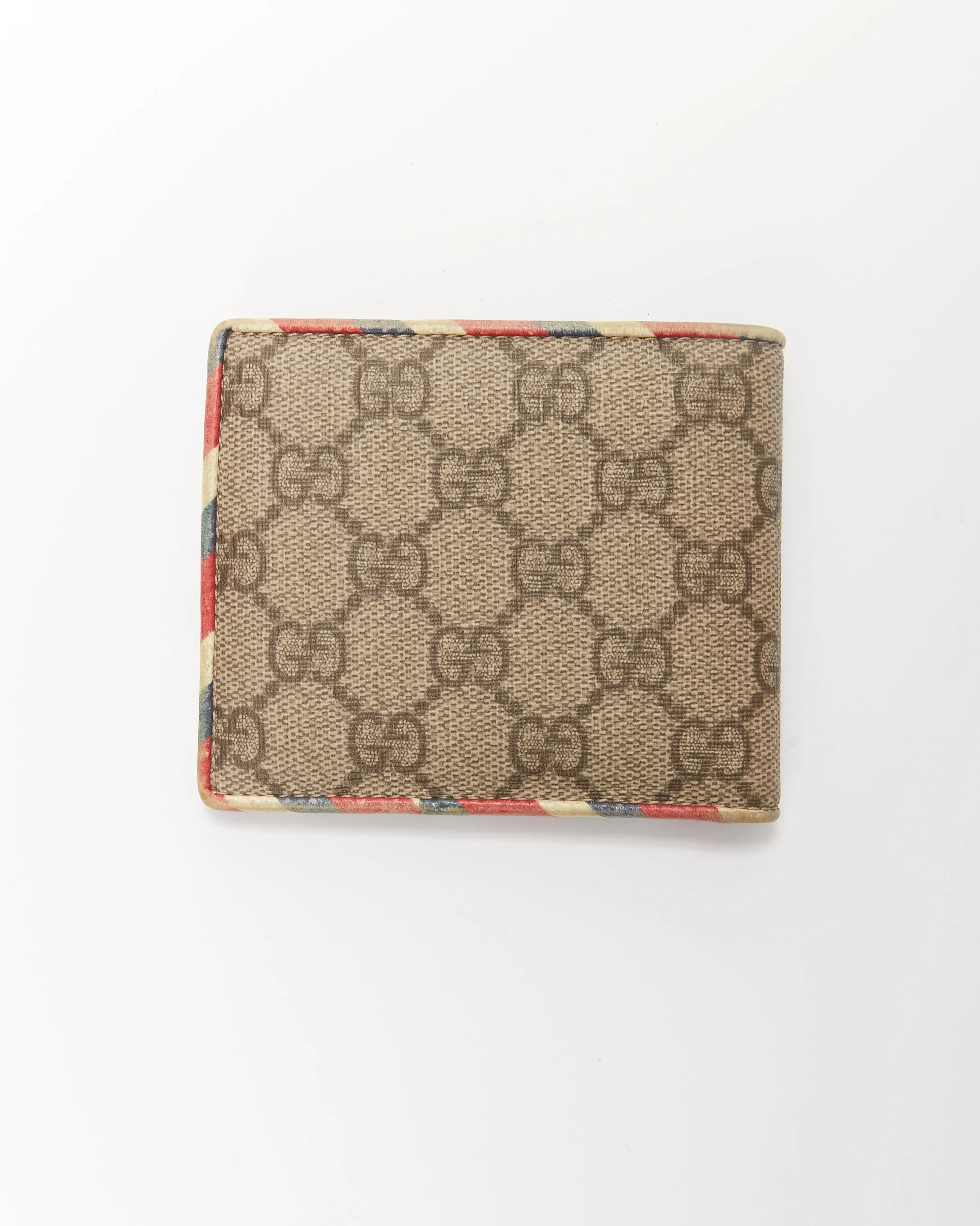 Gucci Brown Canvas GG Supreme UFO Patchwork BiFold Wallet