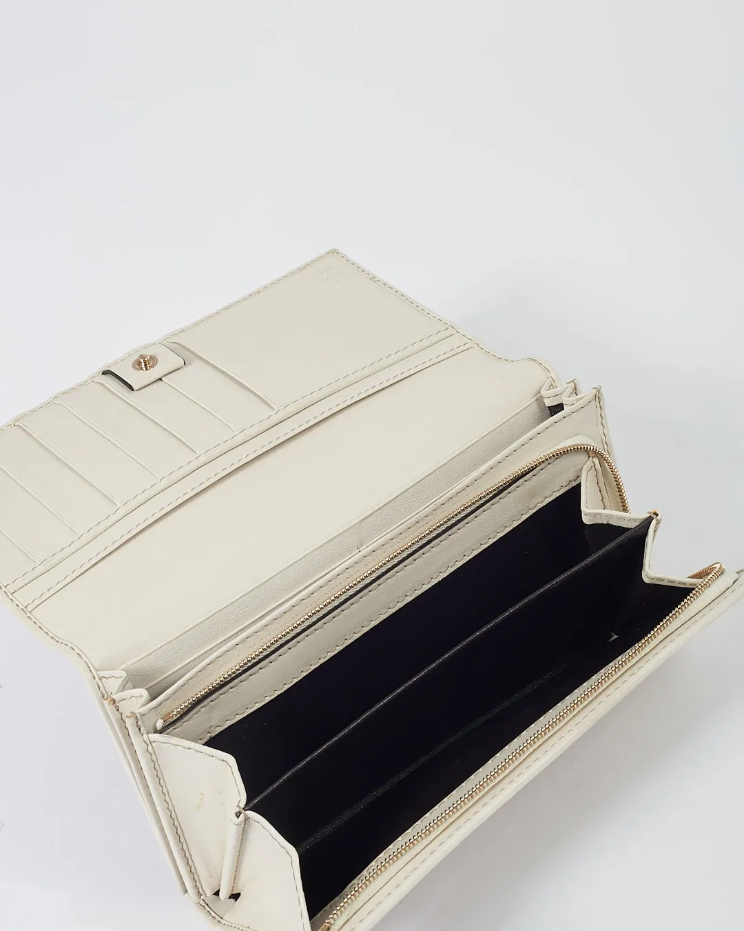 Gucci Brown GG Canvas Flap Continental Wallet