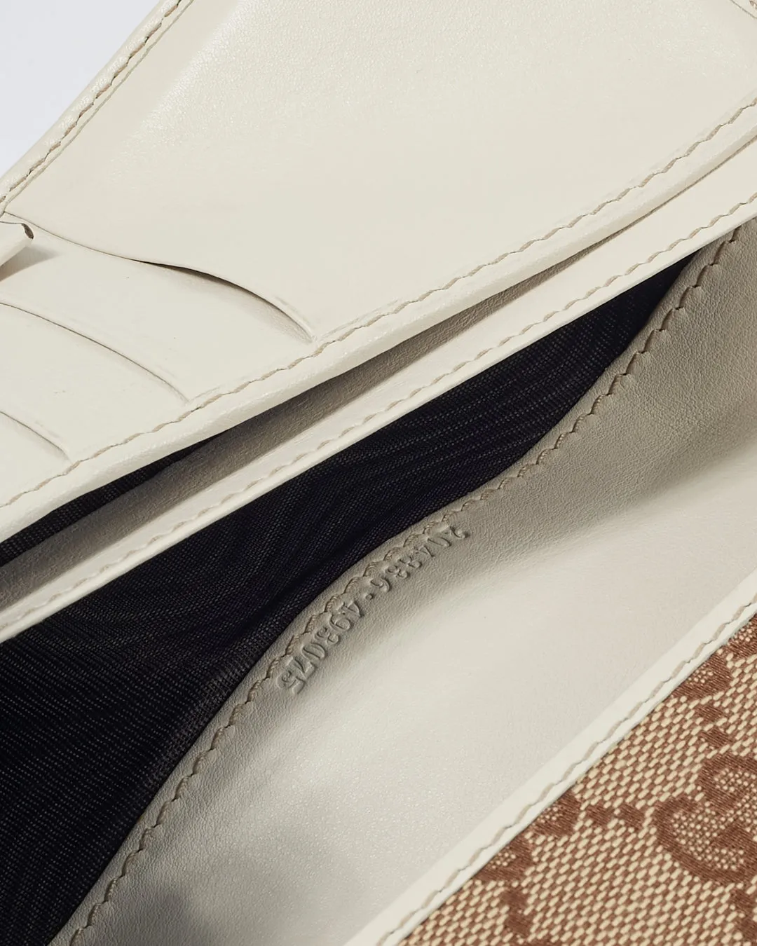Gucci Brown GG Canvas Flap Continental Wallet