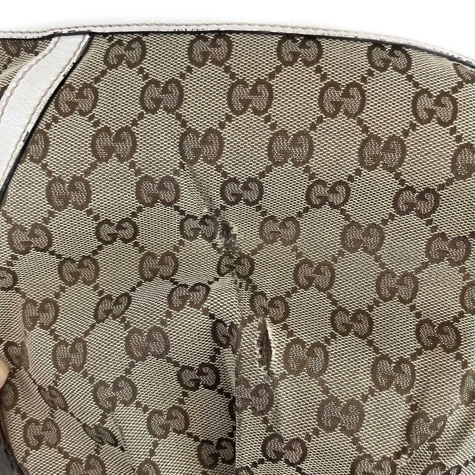 GUCCI - GG Canvas Abbey D-ring Beige Crossbody Bag with Wallet
