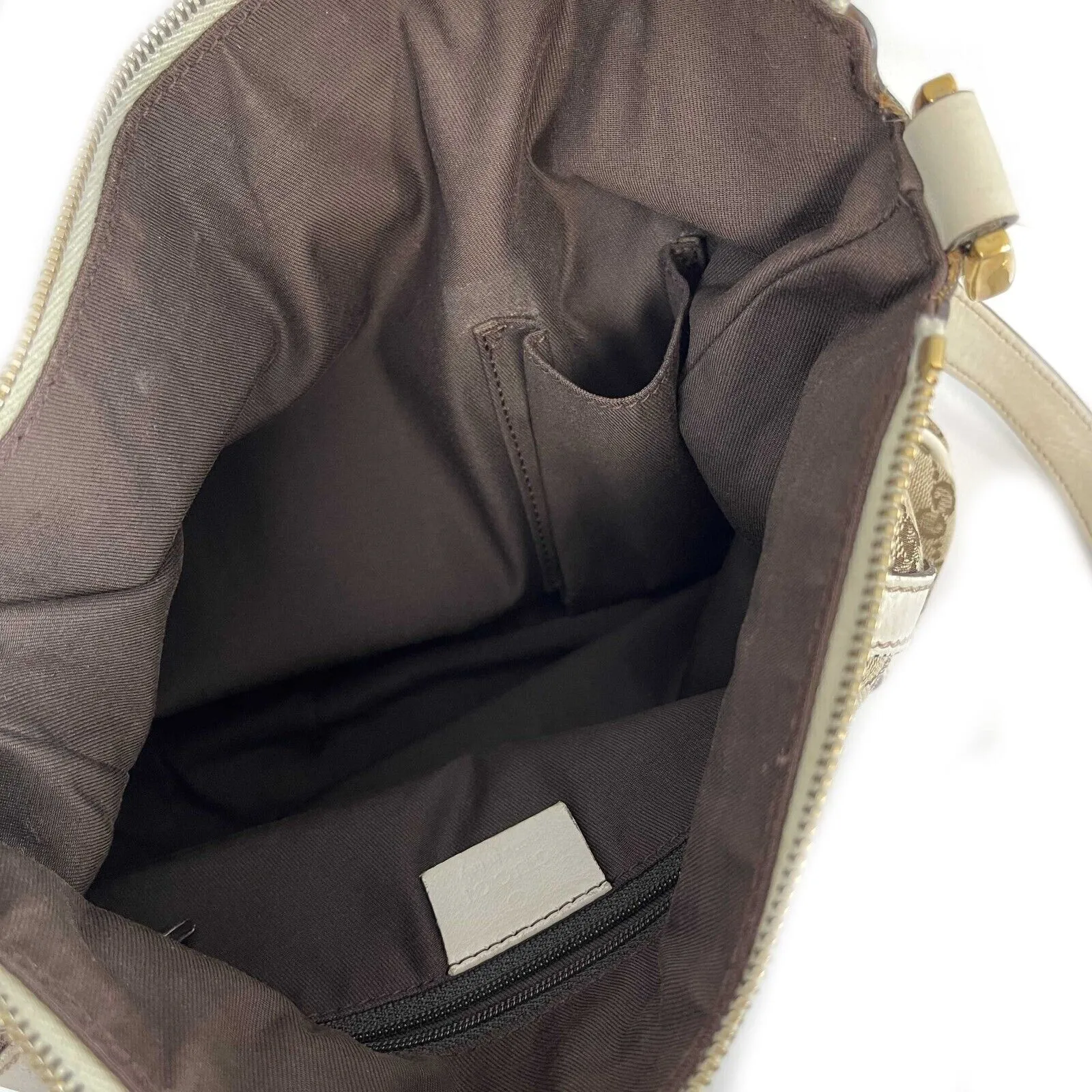 GUCCI - GG Canvas Abbey D-ring Beige Crossbody Bag with Wallet