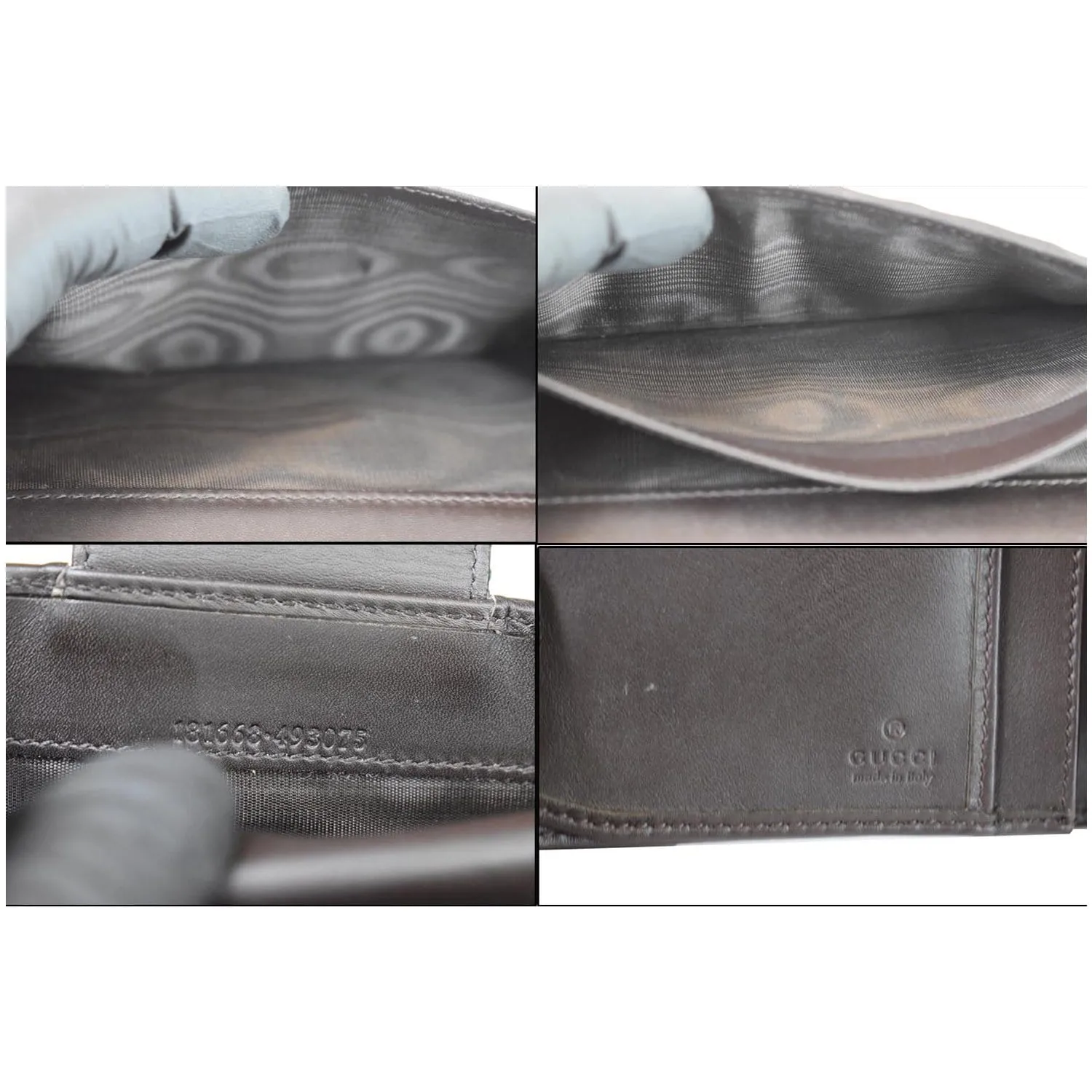 GUCCI Monogram Ladies Web GG Canvas Continental Wallet Beige 181668