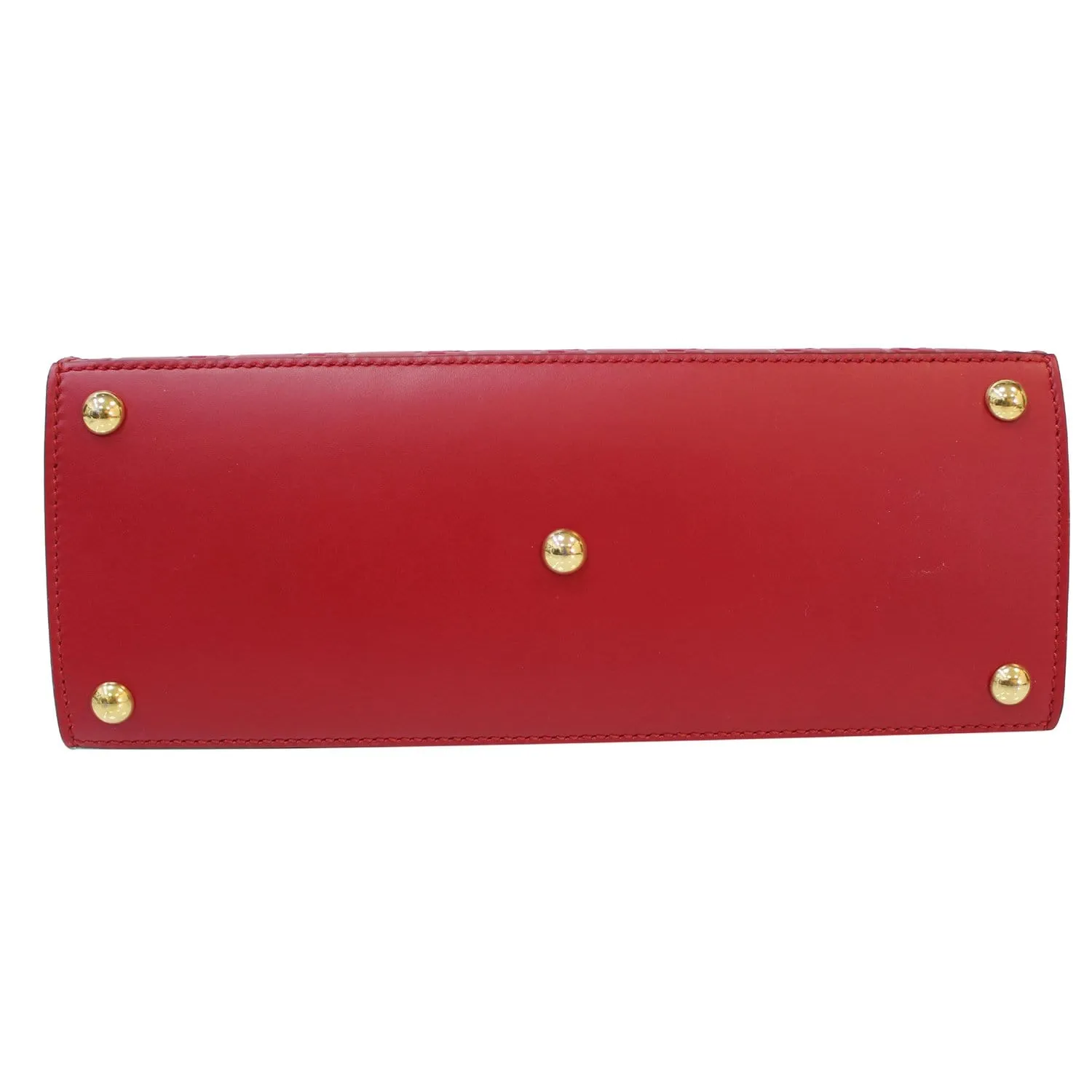 GUCCI Padlock Small Signature Top Handle Crossbody Bag Red 453188