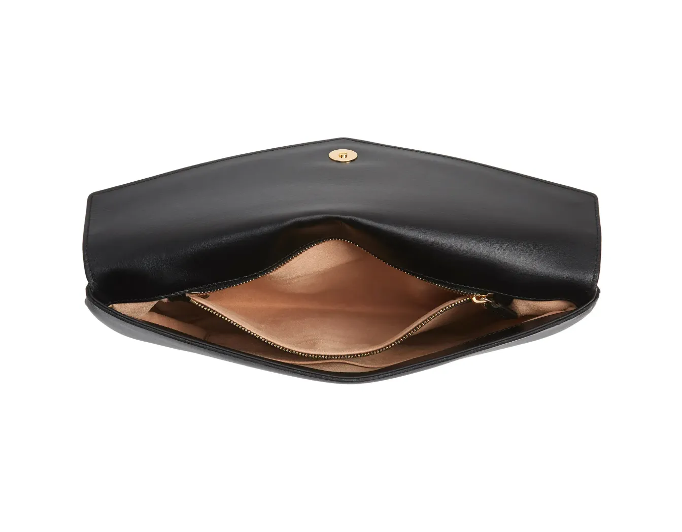 Gucci Rajah Leather Clutch in Black