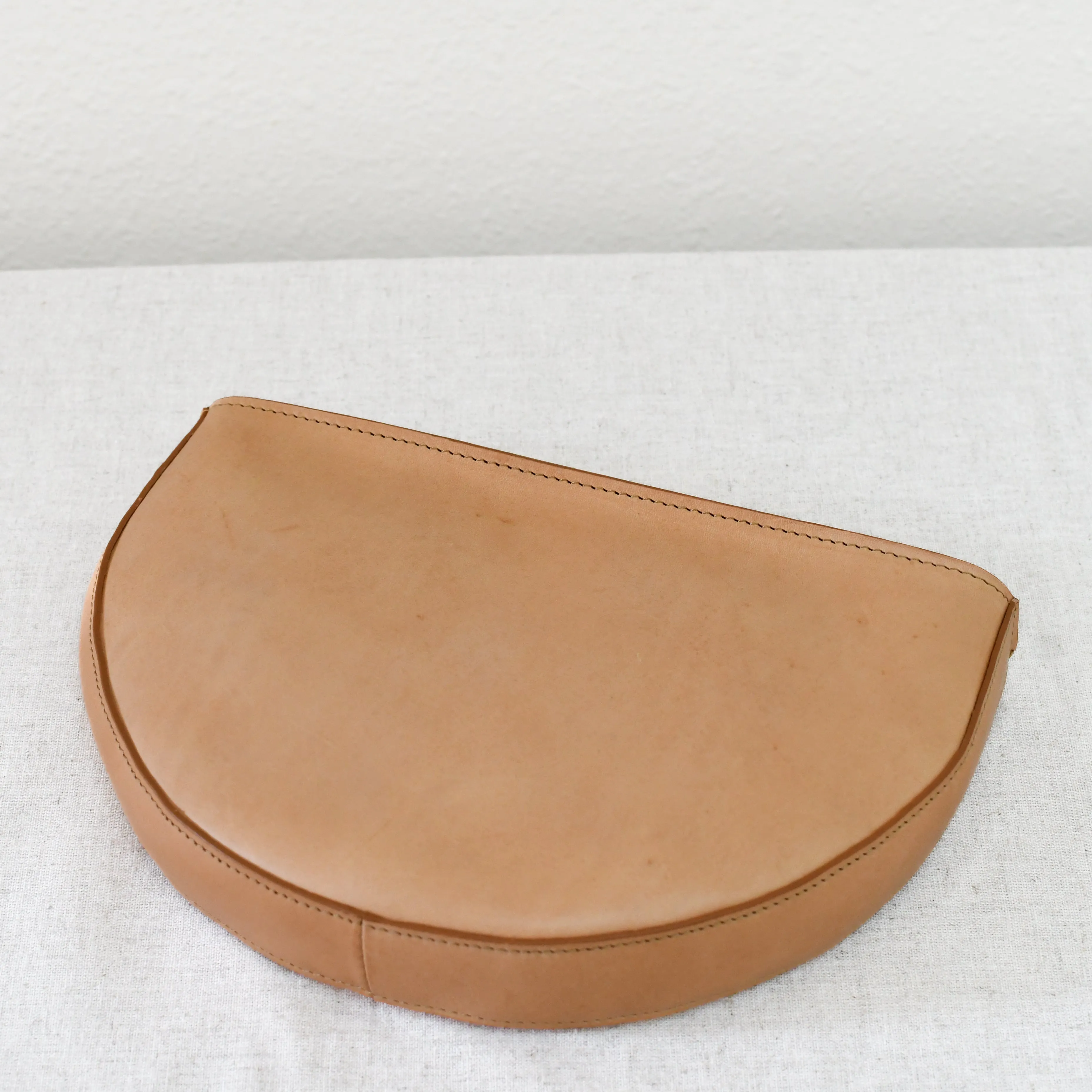 Half Moon Crossbody, Natural -"Devin"