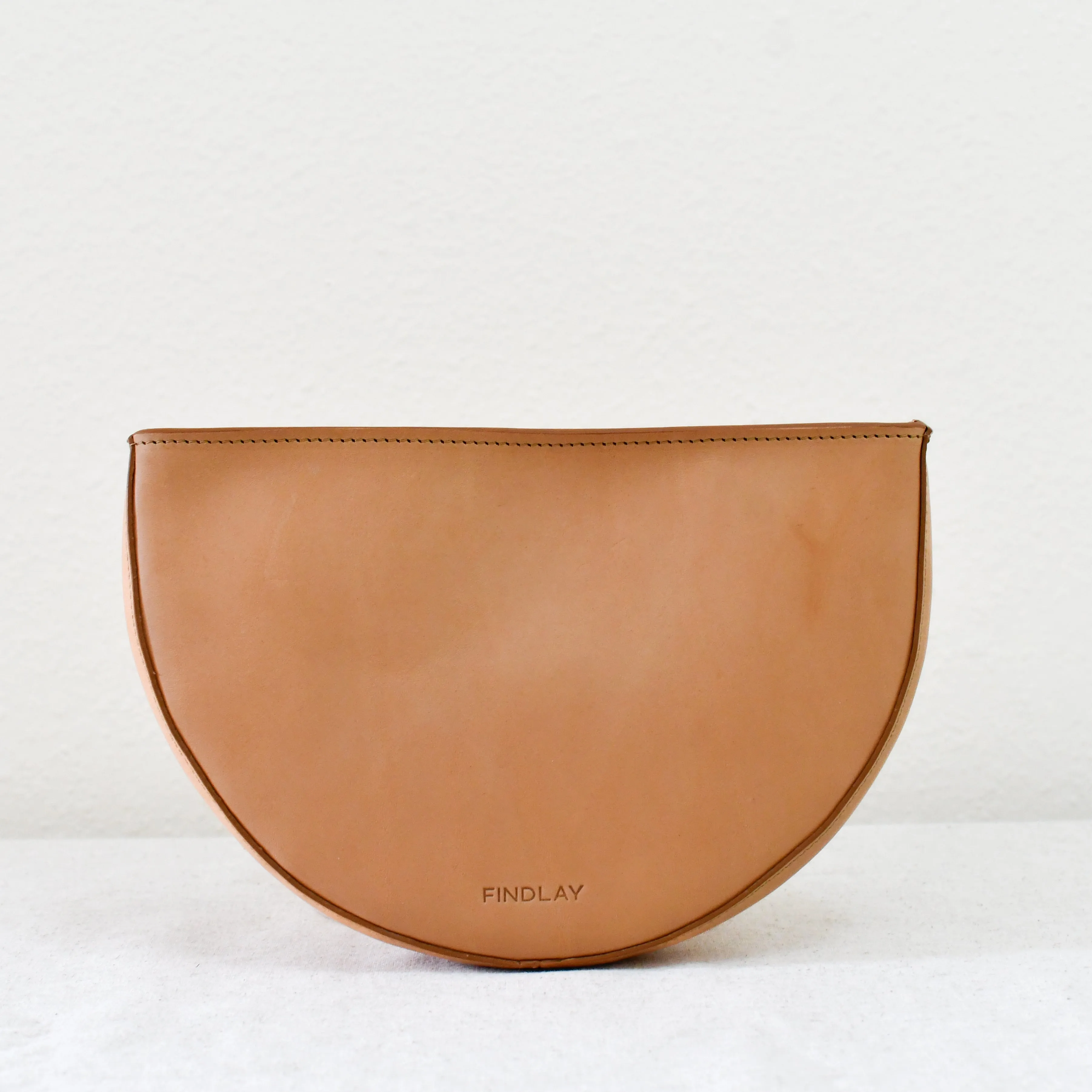 Half Moon Crossbody, Natural -"Devin"
