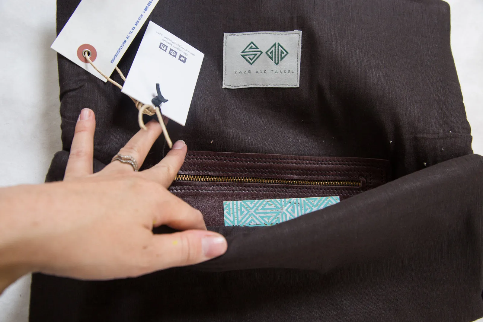 Handmade Rug Fragment Clutch