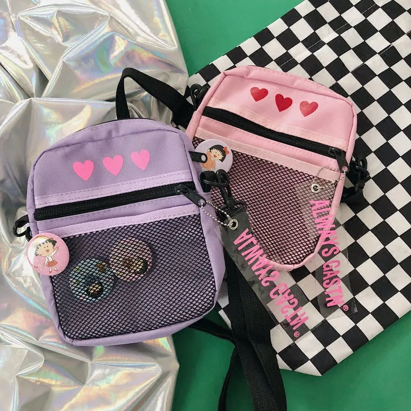 “HEART PRINT”  CROSSBODY BAG W110403
