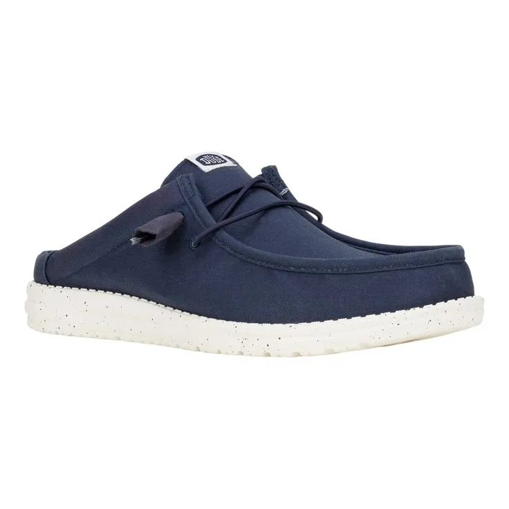 HEY DUDE- MEN'S WALLY SLIP STRETCH CANVAS MULE
