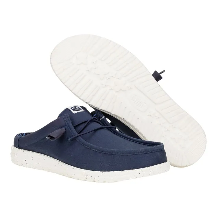 HEY DUDE- MEN'S WALLY SLIP STRETCH CANVAS MULE