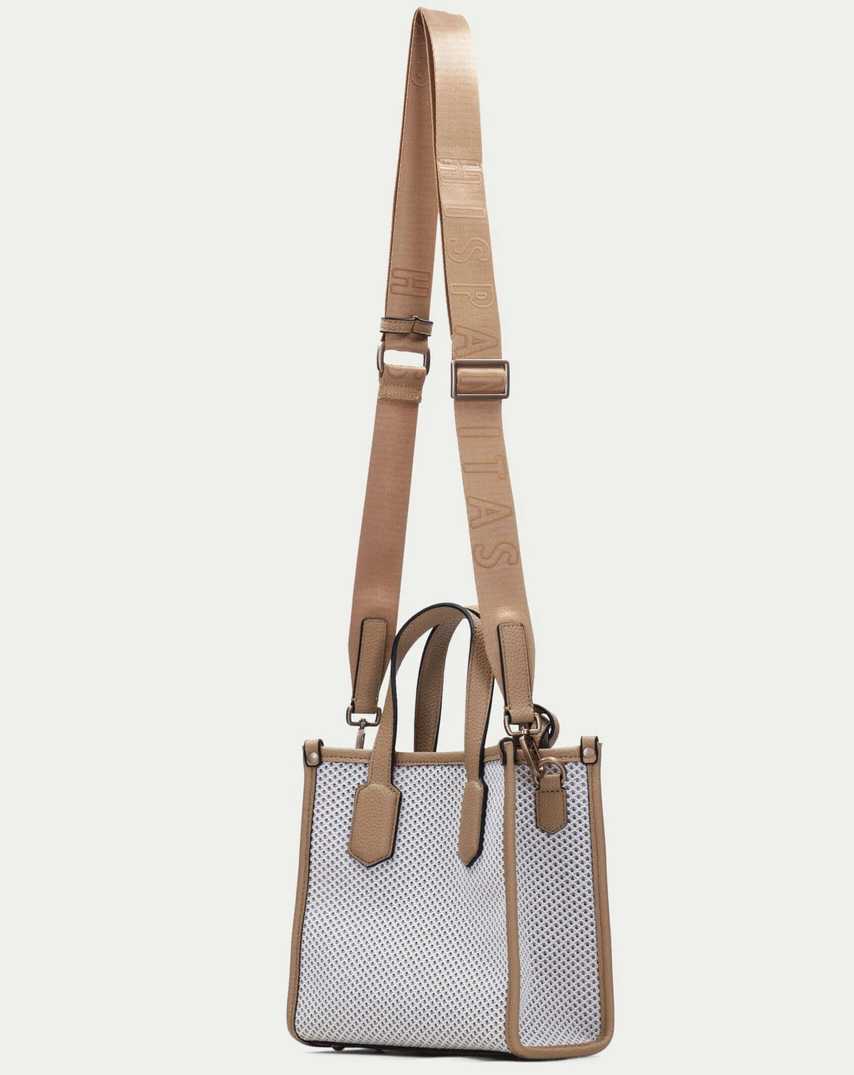 Hispanitas Pale Tan Leather Small Tote Bag