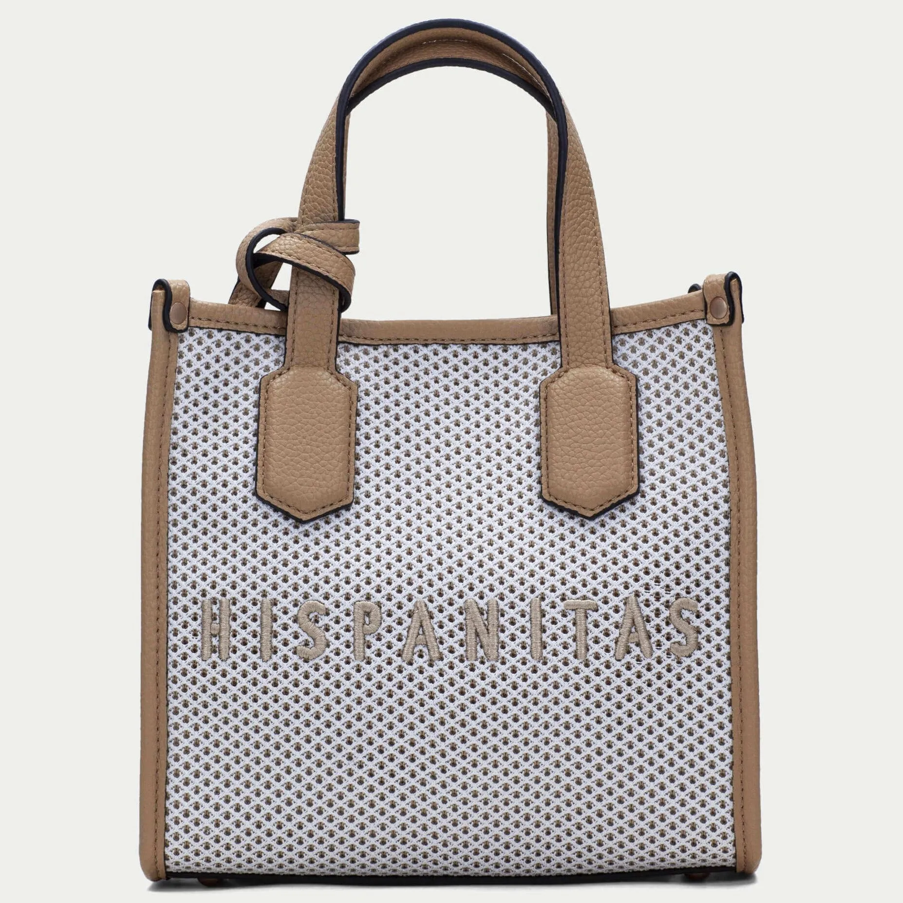 Hispanitas Pale Tan Leather Small Tote Bag
