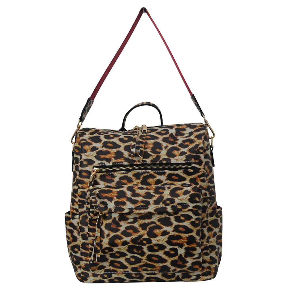 !HOT DEAL! Wild Leopard Faux Leather NGIL Shoulder Backpack