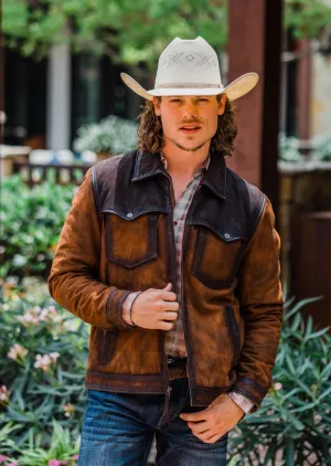 Jacket, Western Cut Leather with Zip Front - Style 2026
