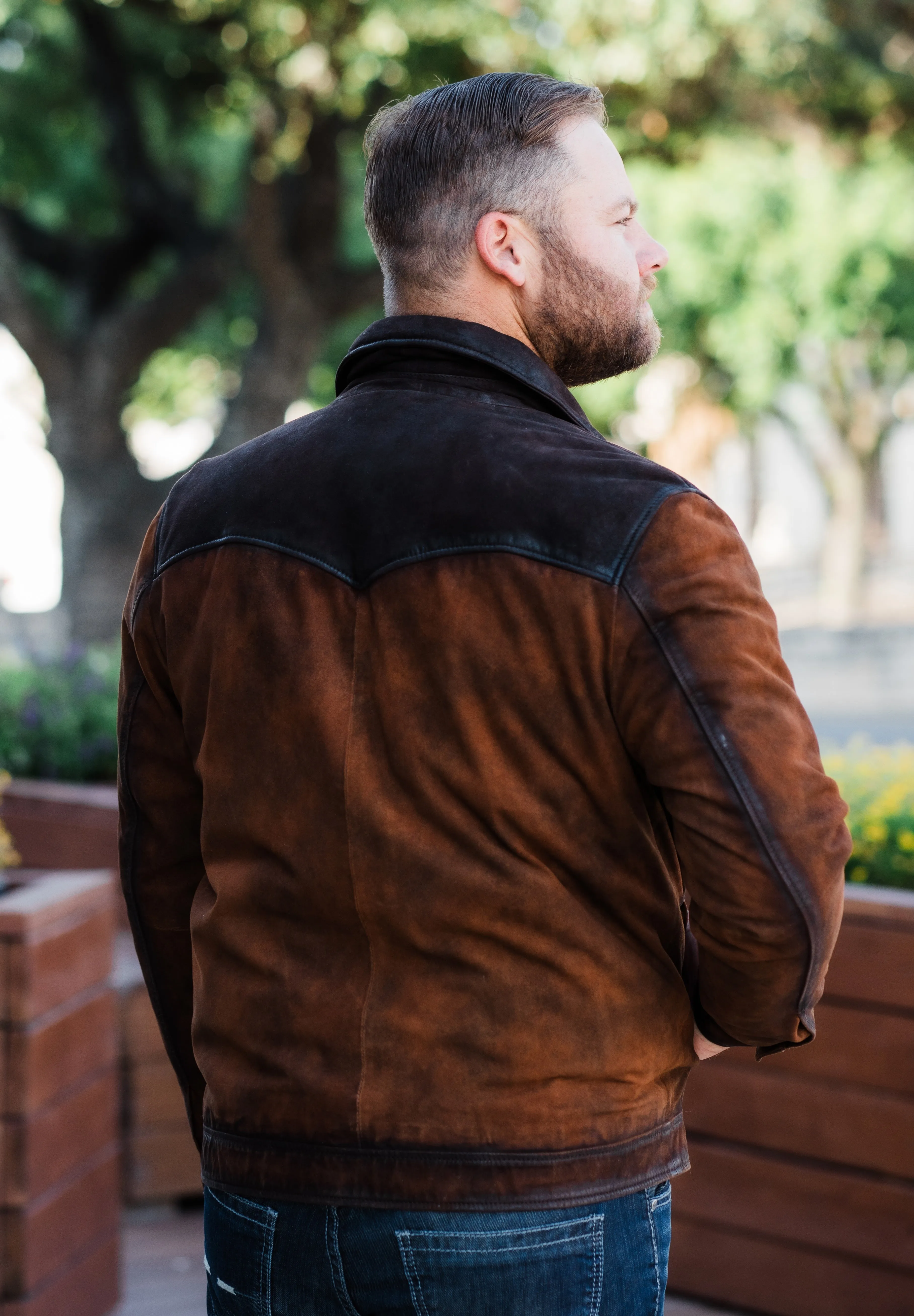 Jacket, Western Cut Leather with Zip Front - Style 2026