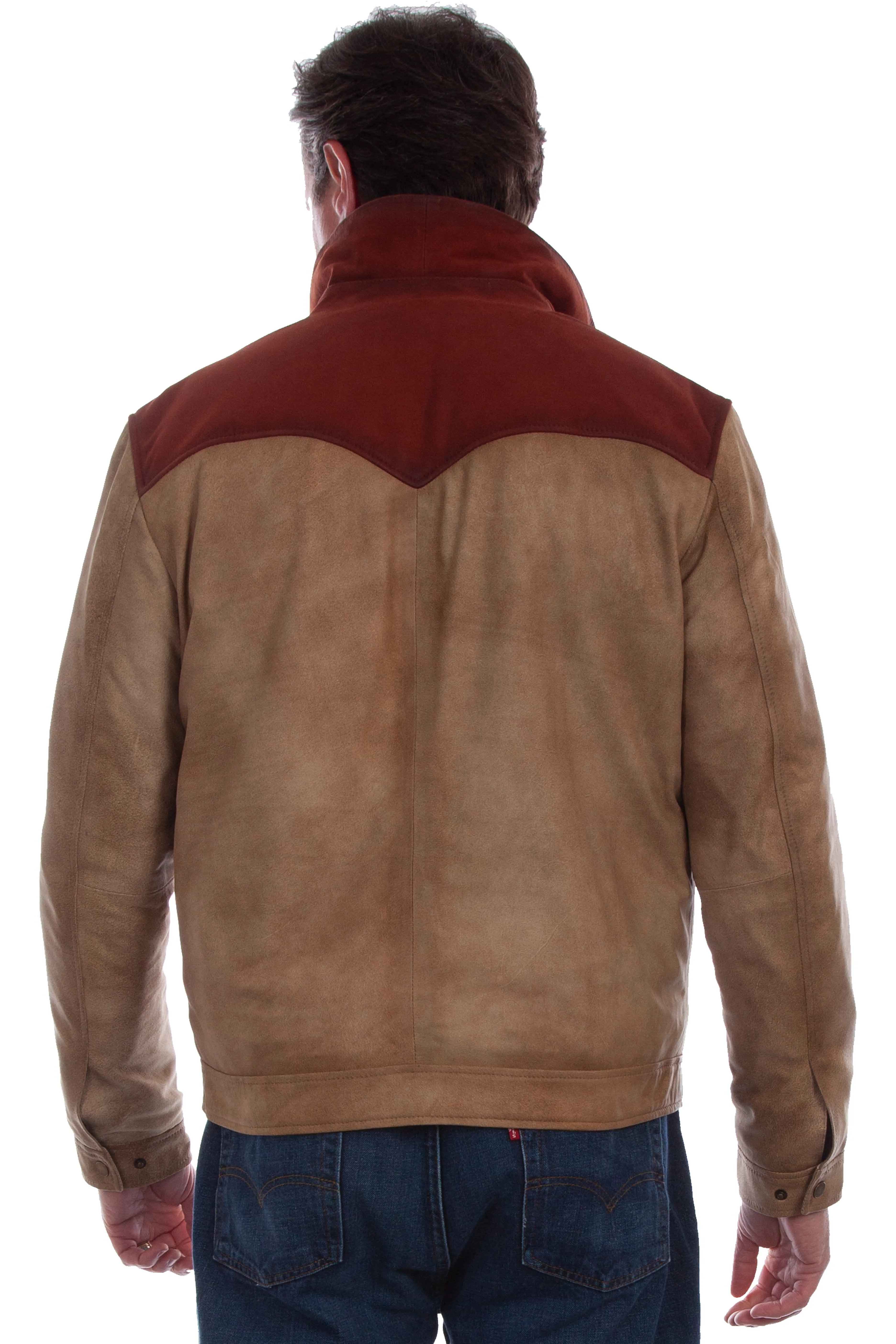 Jacket, Western Cut Leather with Zip Front - Style 2026