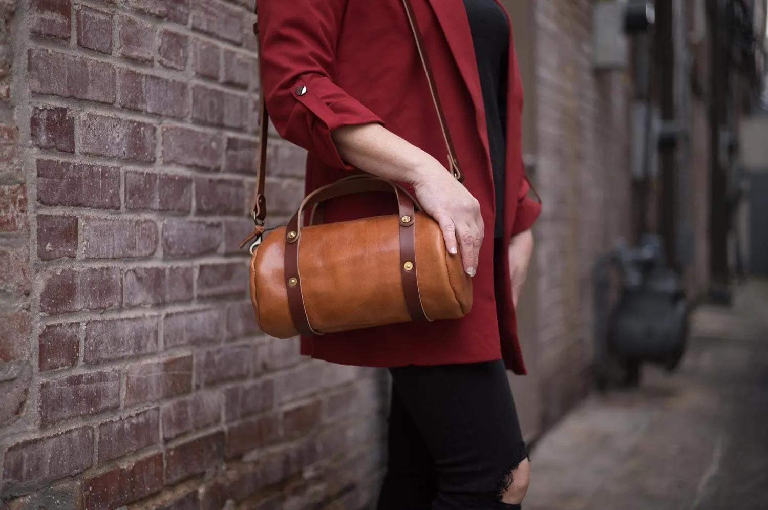 JANE LEATHER CROSSBODY - SMALL - CARAMEL