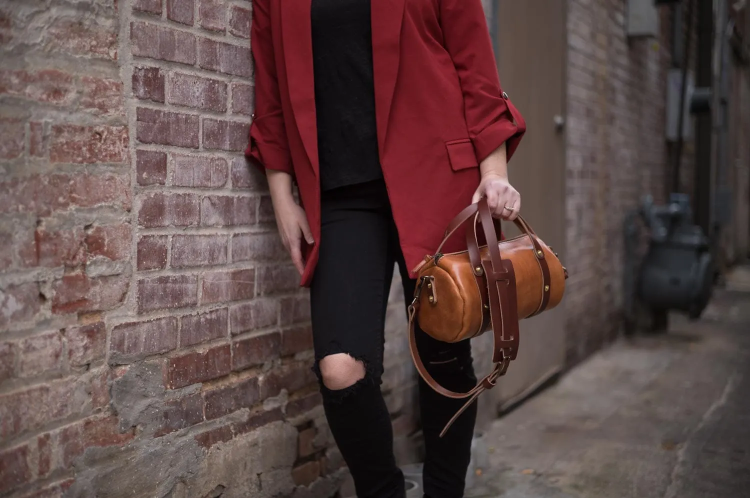 JANE LEATHER CROSSBODY - SMALL - CARAMEL