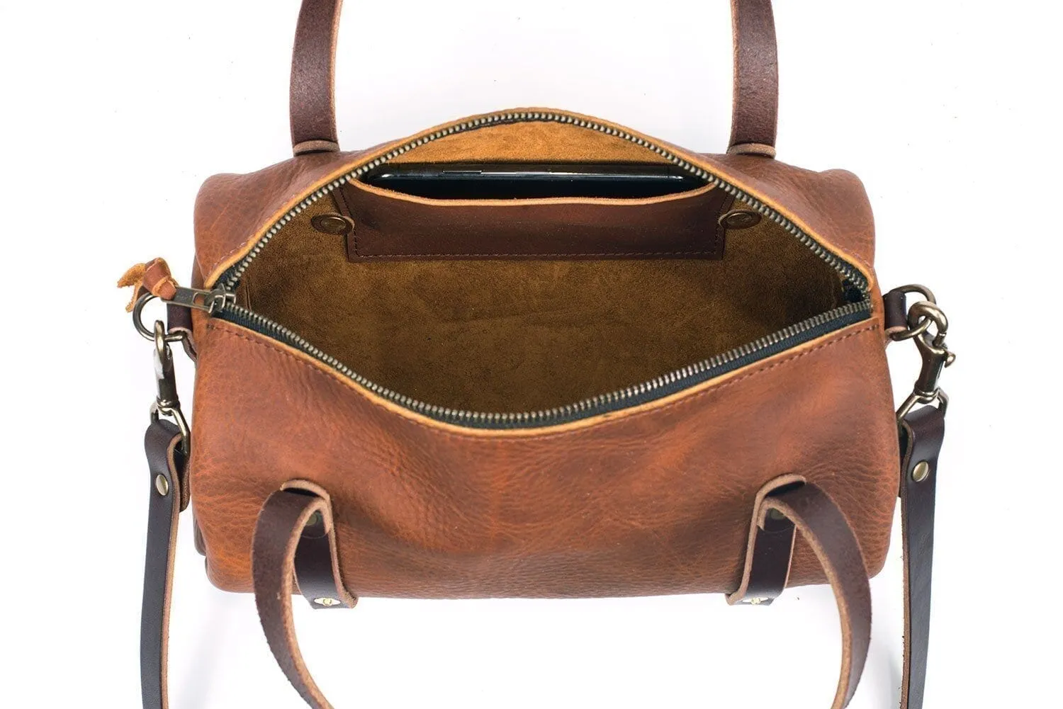JANE LEATHER CROSSBODY - TOBACCO - IN STOCK