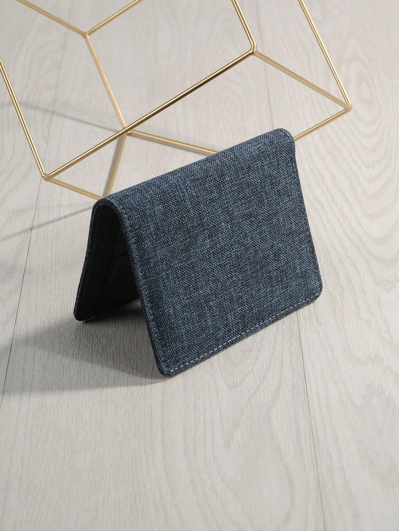 JEMINAL Bifold Vertical Canvas Wallet For Men And Women, Casual College Style Minimalist Wallet