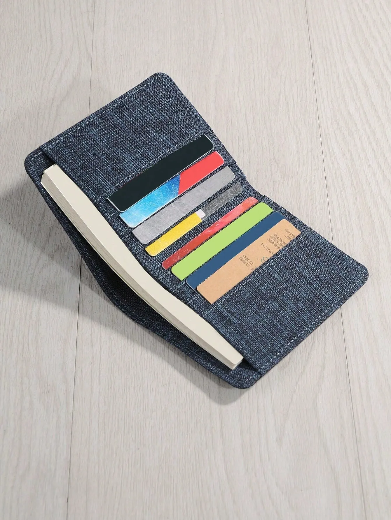 JEMINAL Bifold Vertical Canvas Wallet For Men And Women, Casual College Style Minimalist Wallet