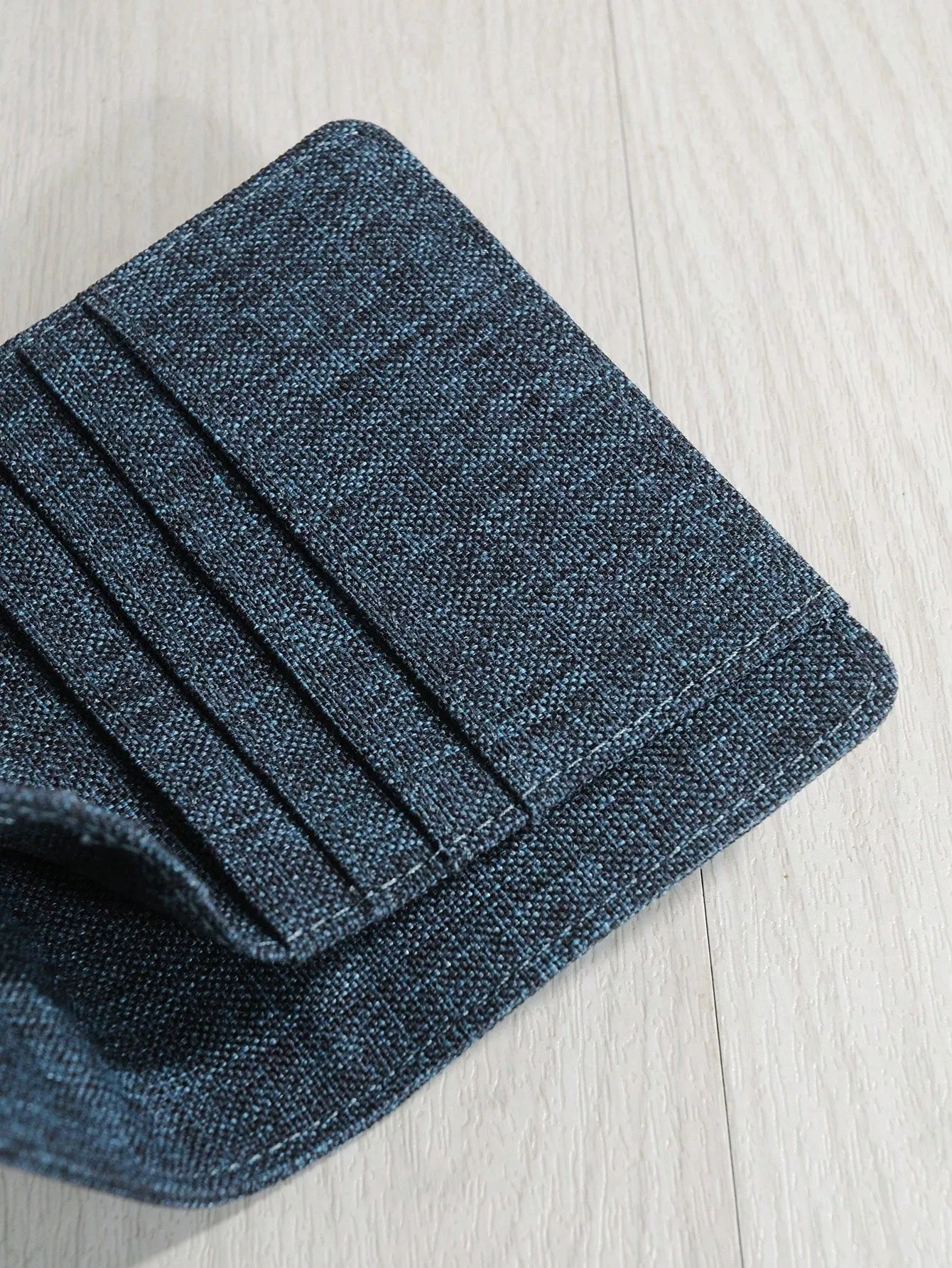 JEMINAL Bifold Vertical Canvas Wallet For Men And Women, Casual College Style Minimalist Wallet