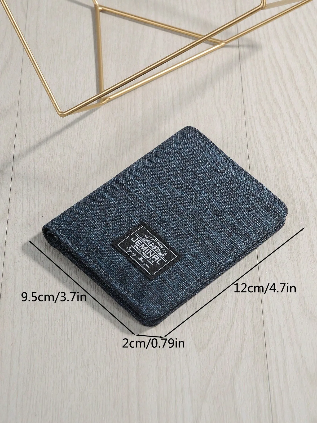 JEMINAL Bifold Vertical Canvas Wallet For Men And Women, Casual College Style Minimalist Wallet