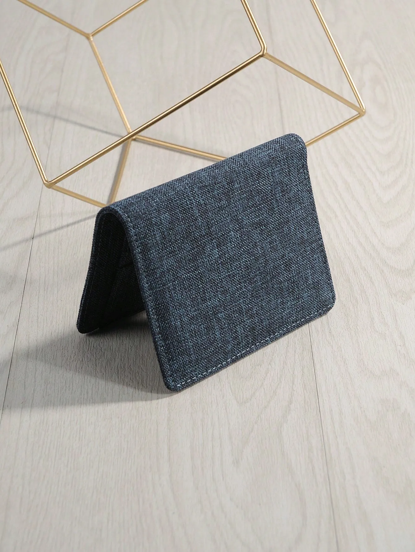 JEMINAL Bifold Vertical Canvas Wallet For Men And Women, Casual College Style Minimalist Wallet