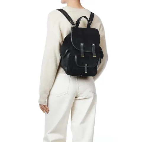 Jerome Dreyfuss Stan Backpack in Black Suede