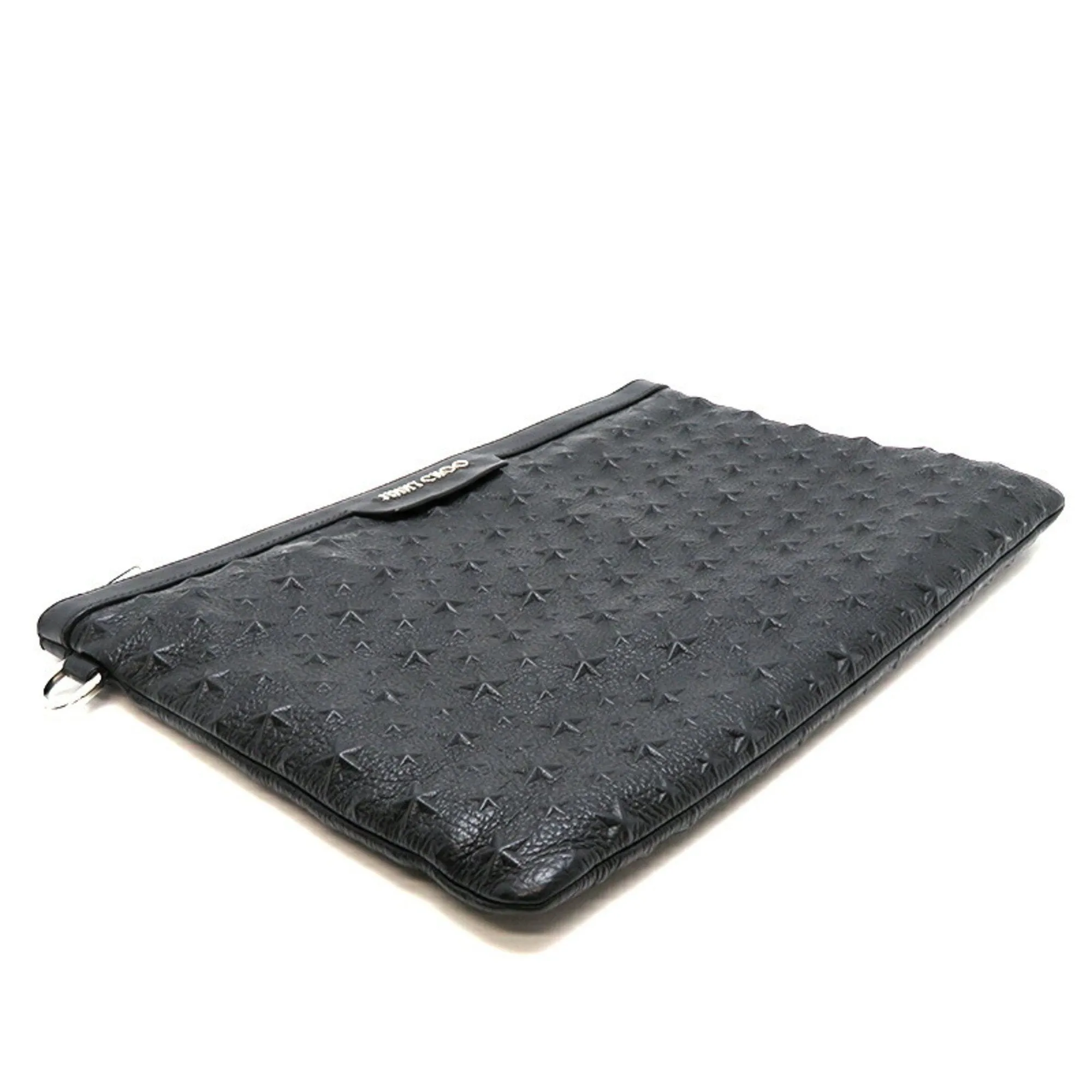 Jimmy Choo Derek Clutch Bag Women's/Men's Leather Black
