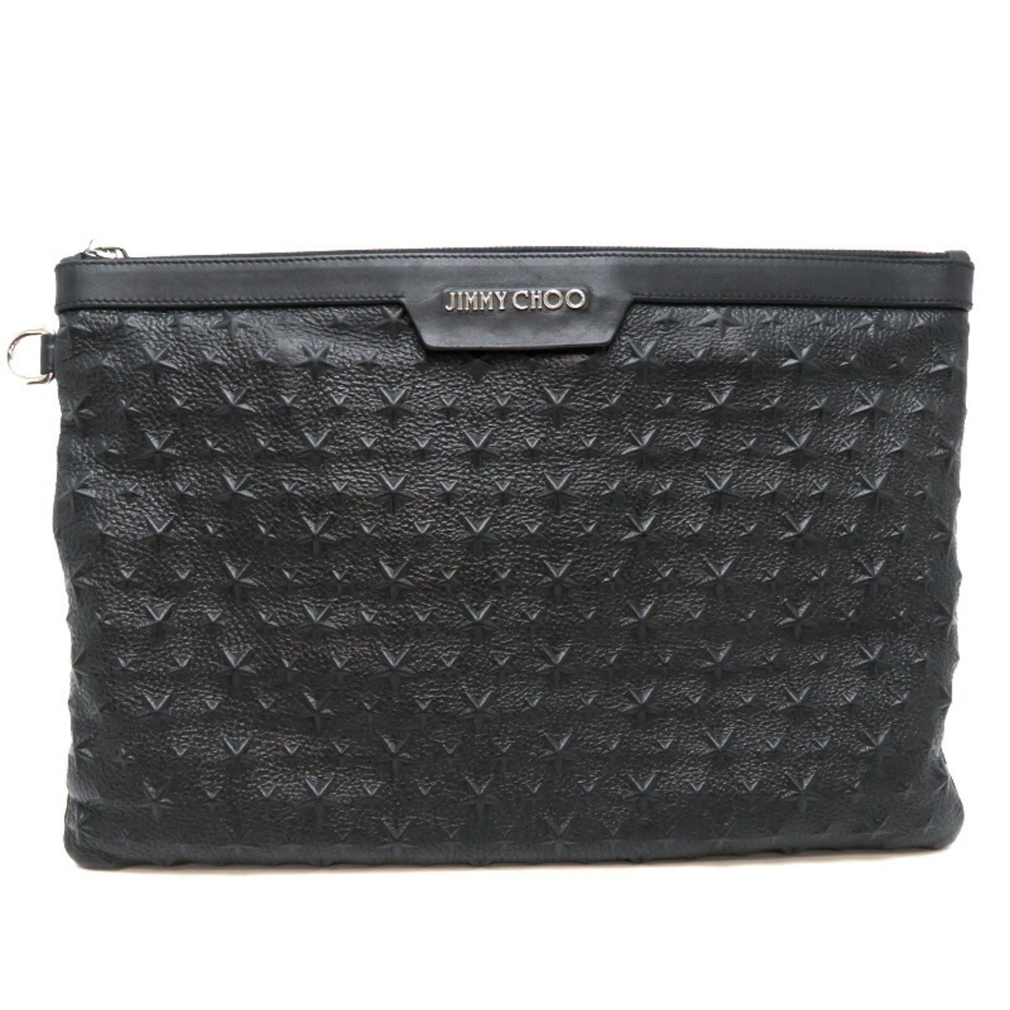 Jimmy Choo Derek Clutch Bag Women's/Men's Leather Black
