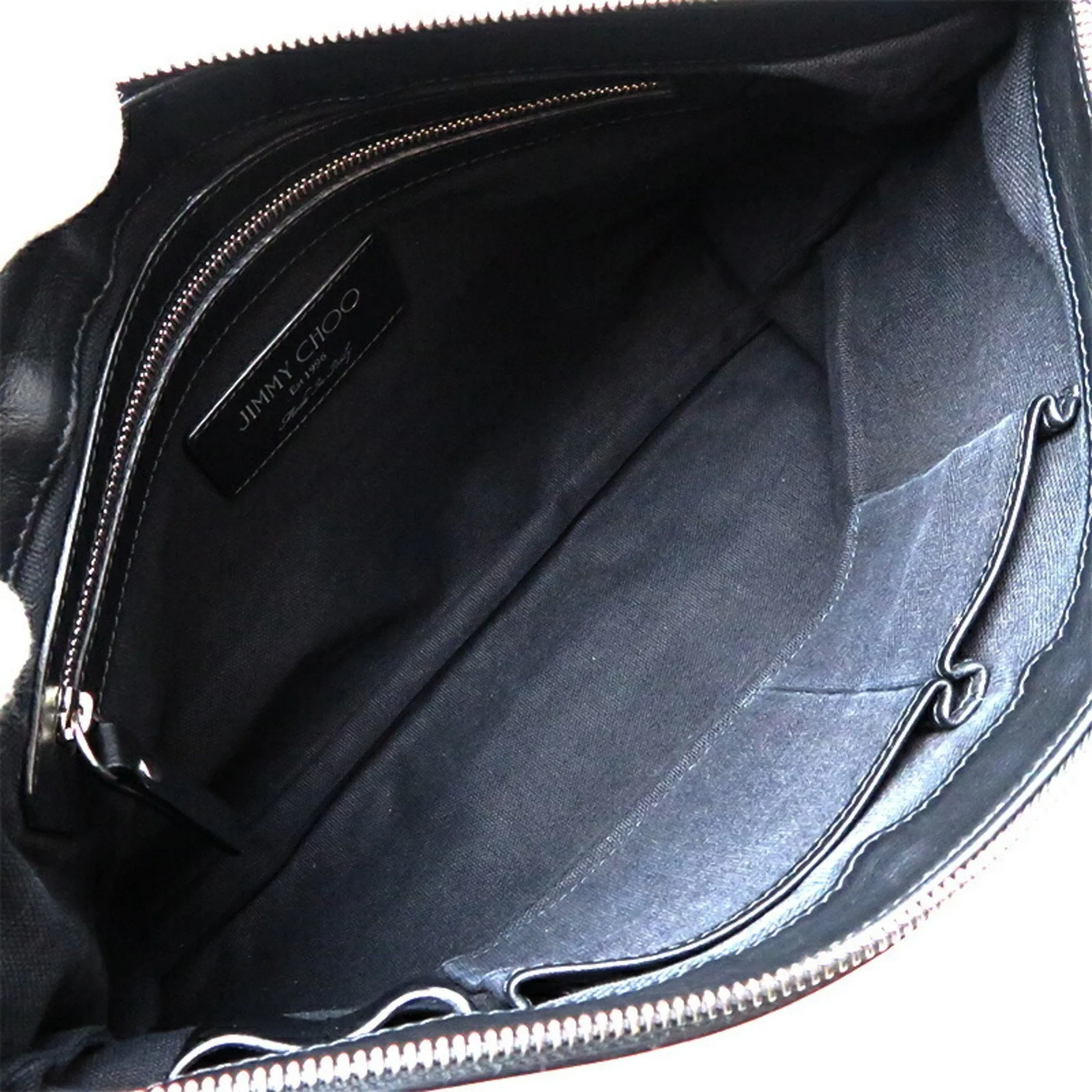 Jimmy Choo Derek Clutch Bag Women's/Men's Leather Black