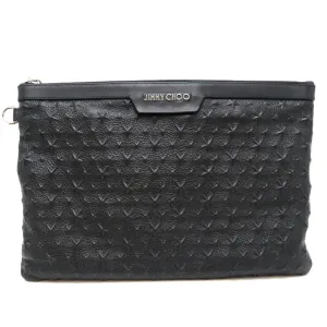 Jimmy Choo Derek Clutch Bag Women's/Men's Leather Black