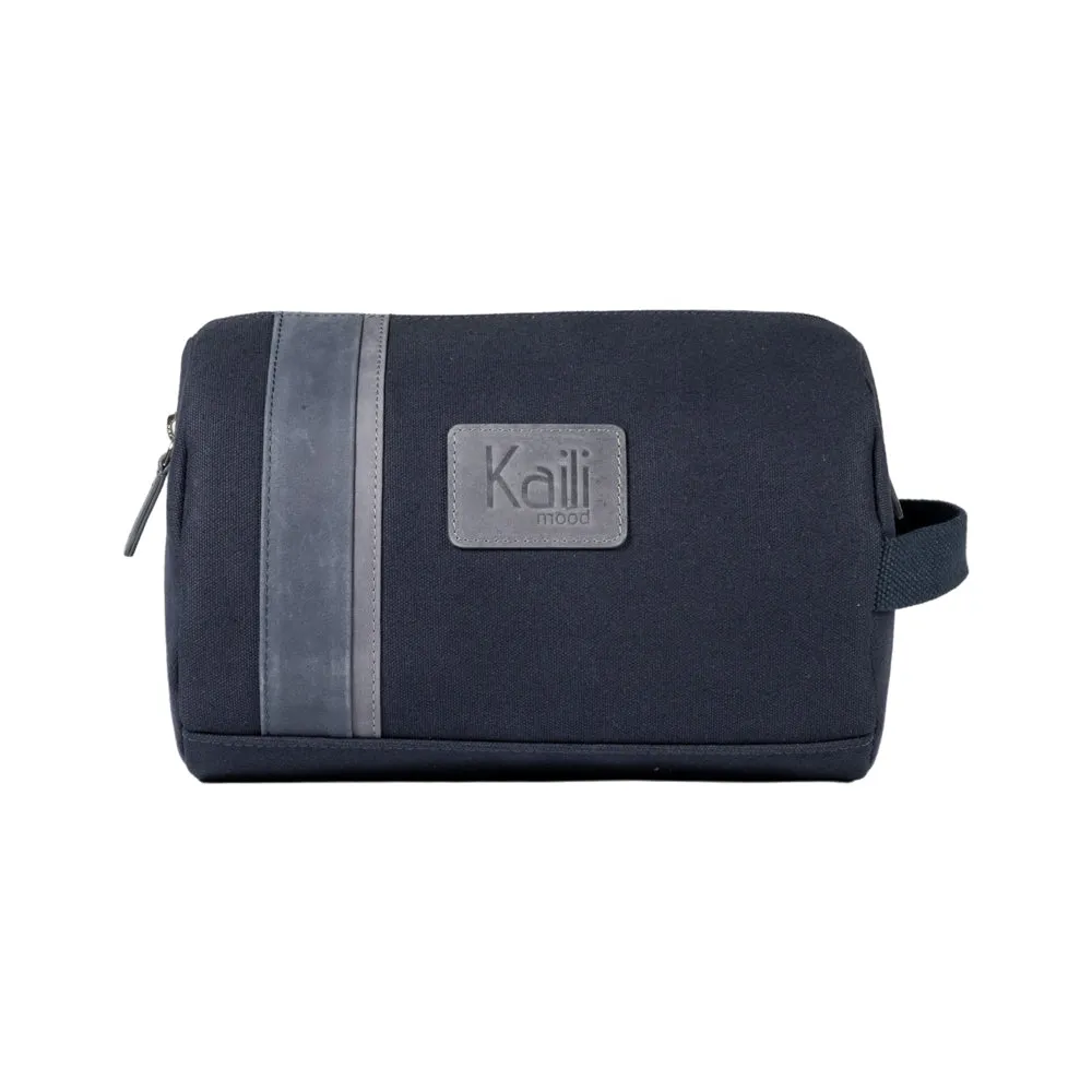 Kaili Canvas Toiletries Case Blue