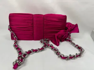 Kate Laundry Pink Purse Clutch chain Shoulder Strap Magnet Closure