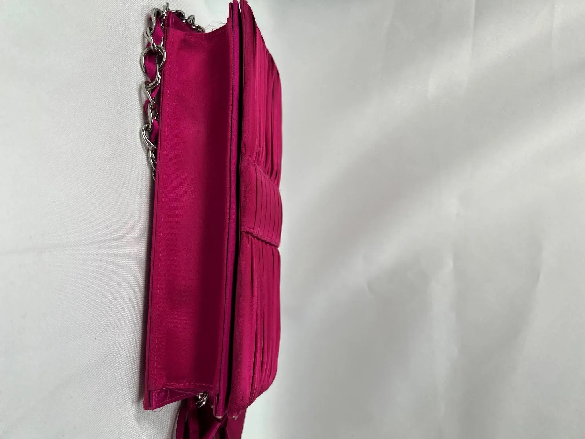 Kate Laundry Pink Purse Clutch chain Shoulder Strap Magnet Closure