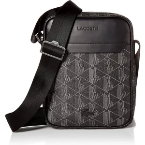 Lacoste mens Lacoste Blend Concept Vertical Camera Bag, Black, ONE US