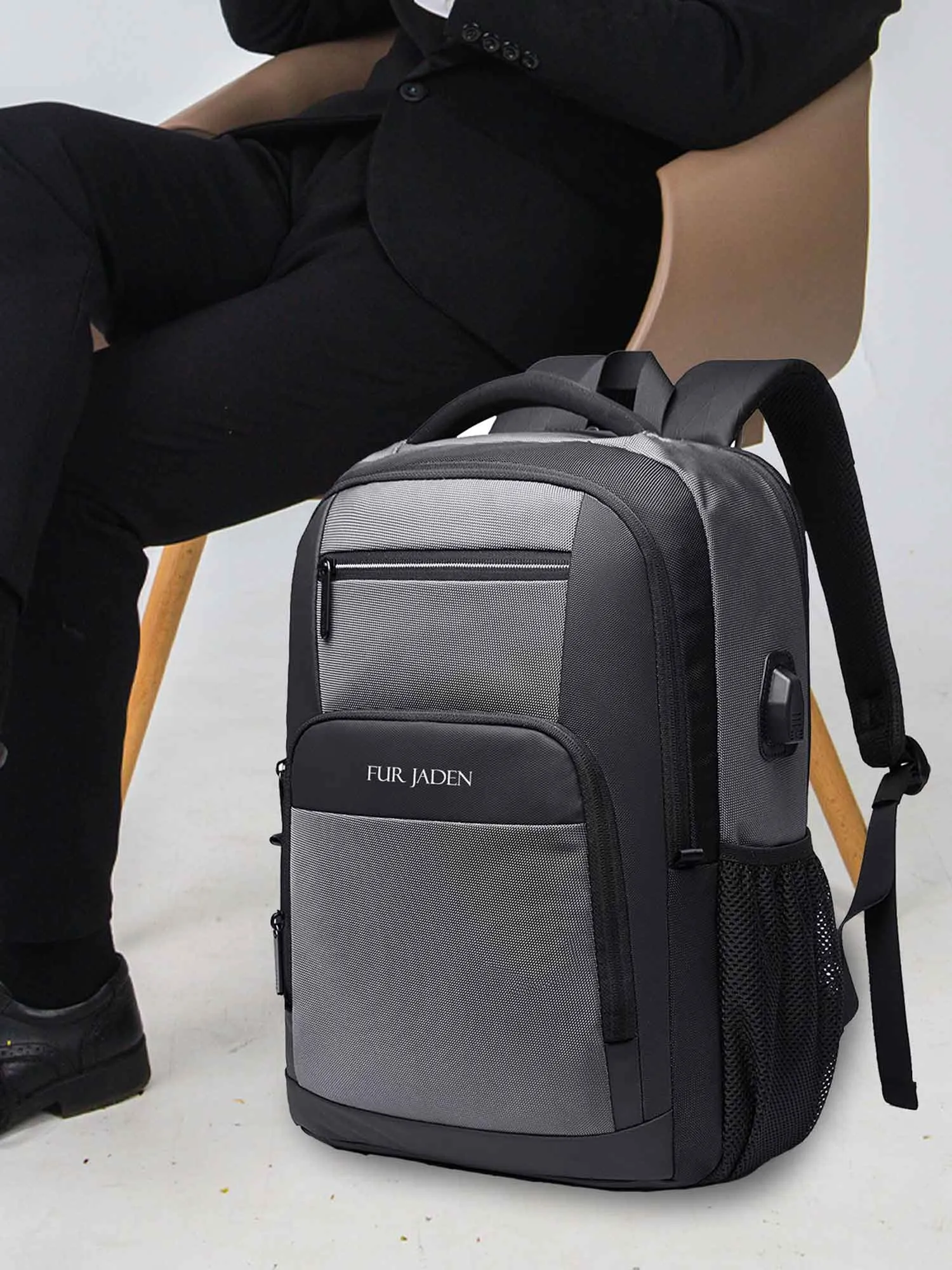 Laptop Backpack with USB Port | Grey